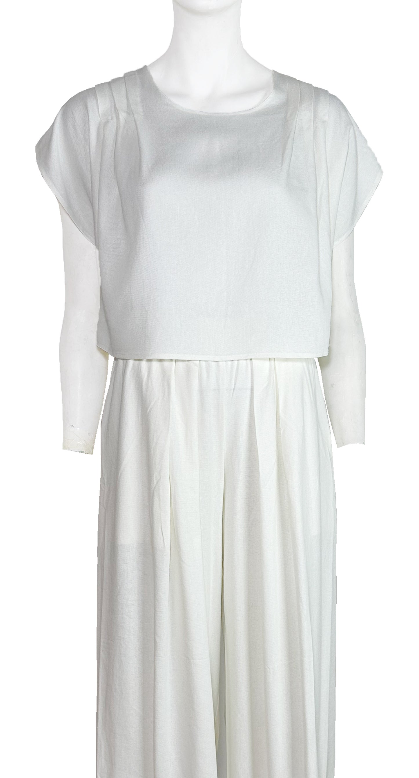 Blusa Alforcina Hueso