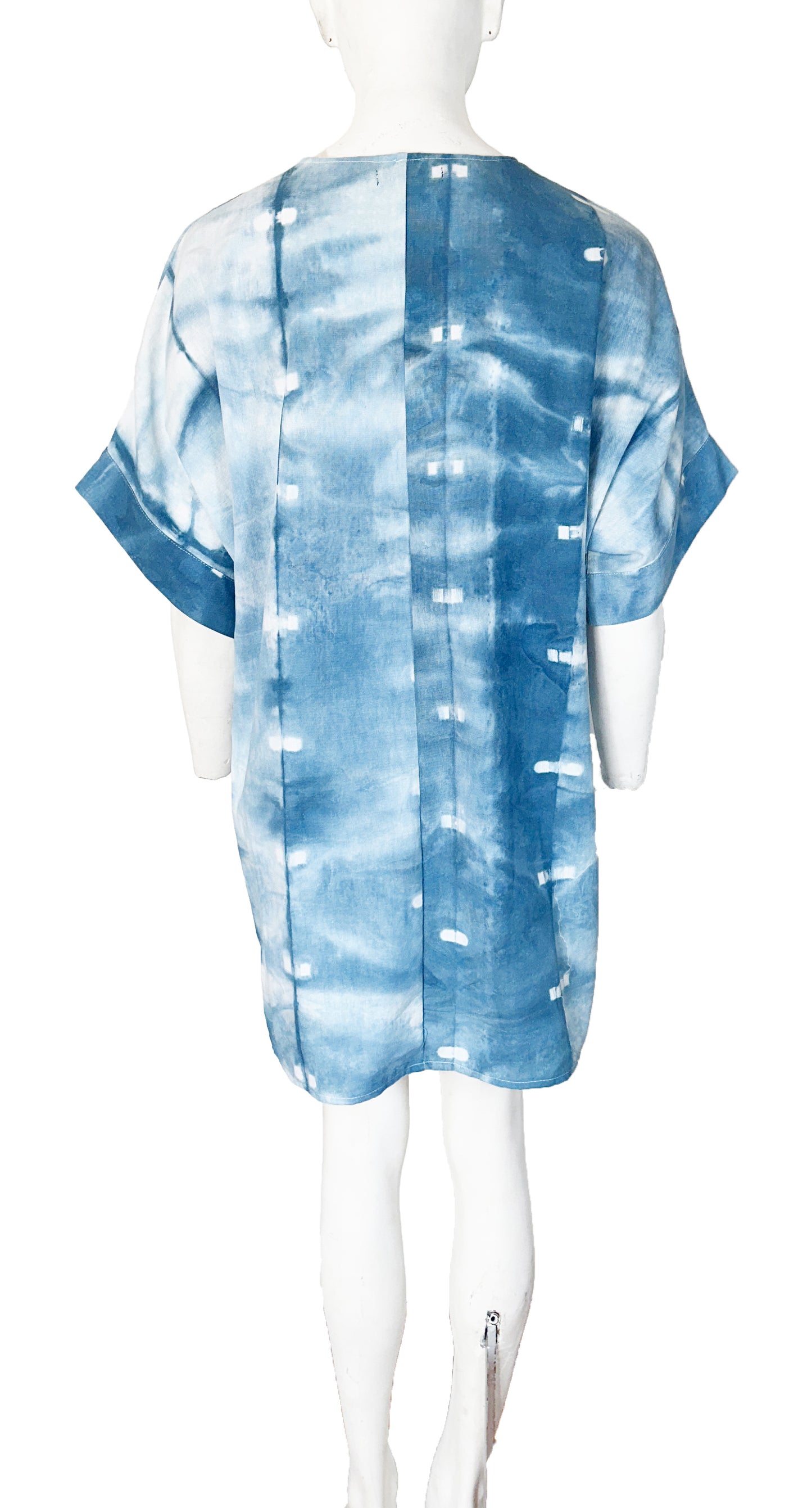 Blusón Vestido Amanda Shibori Añil