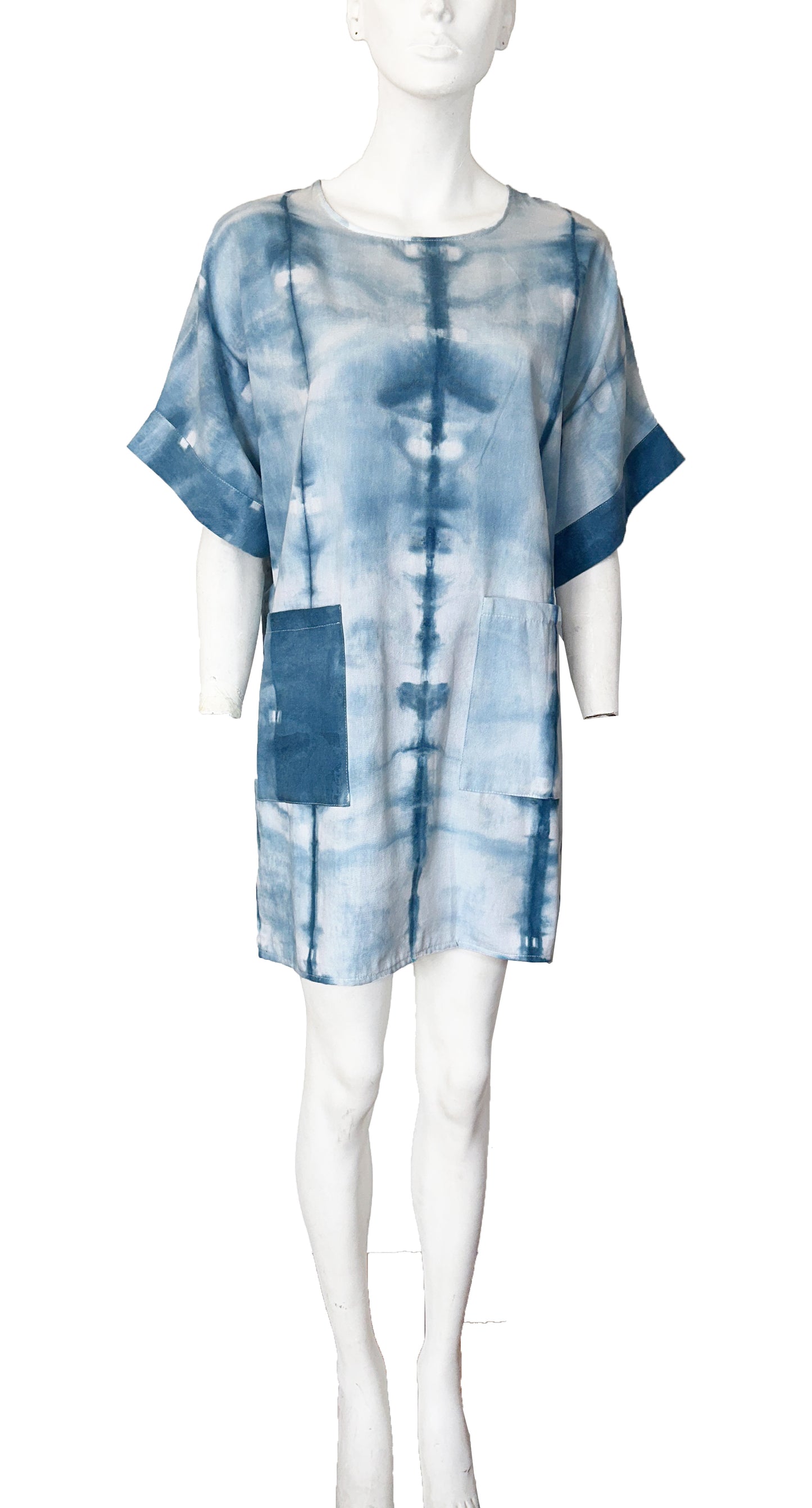 Blusón Vestido Amanda Shibori Añil
