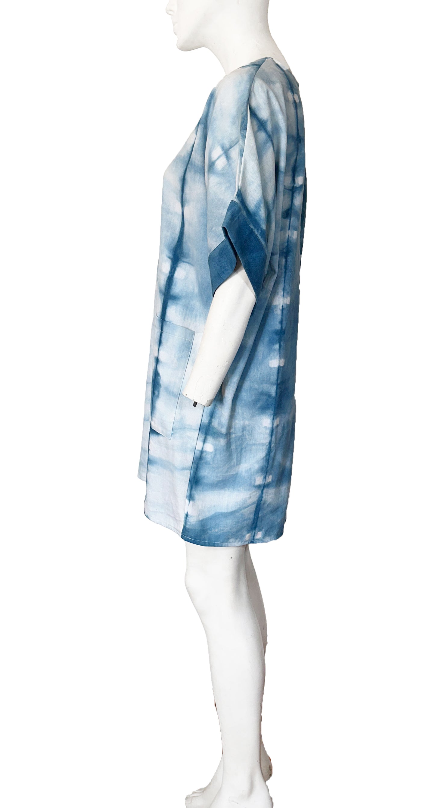Blusón Vestido Amanda Shibori Añil