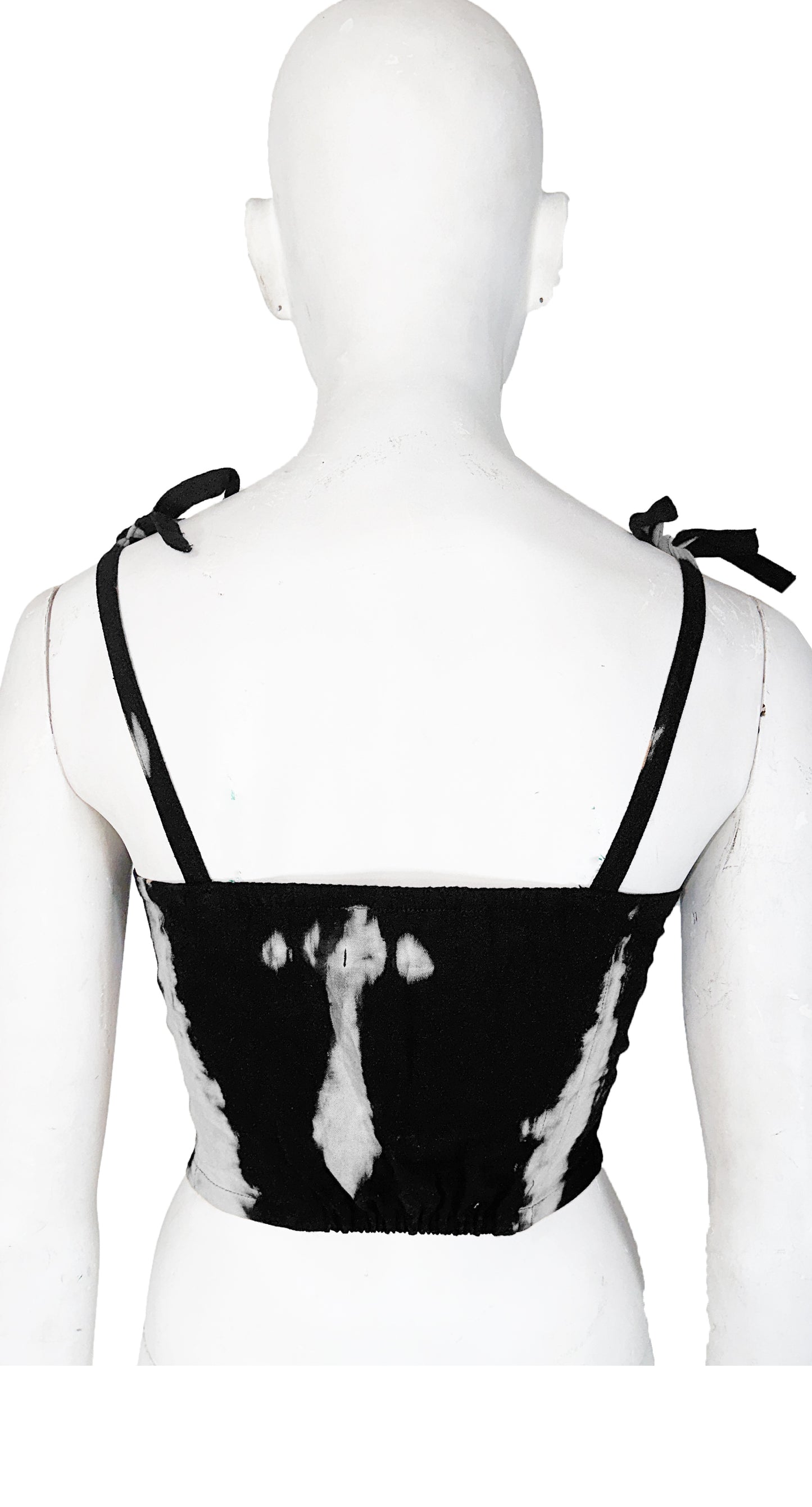 Bustier Shibori Negro Blanco