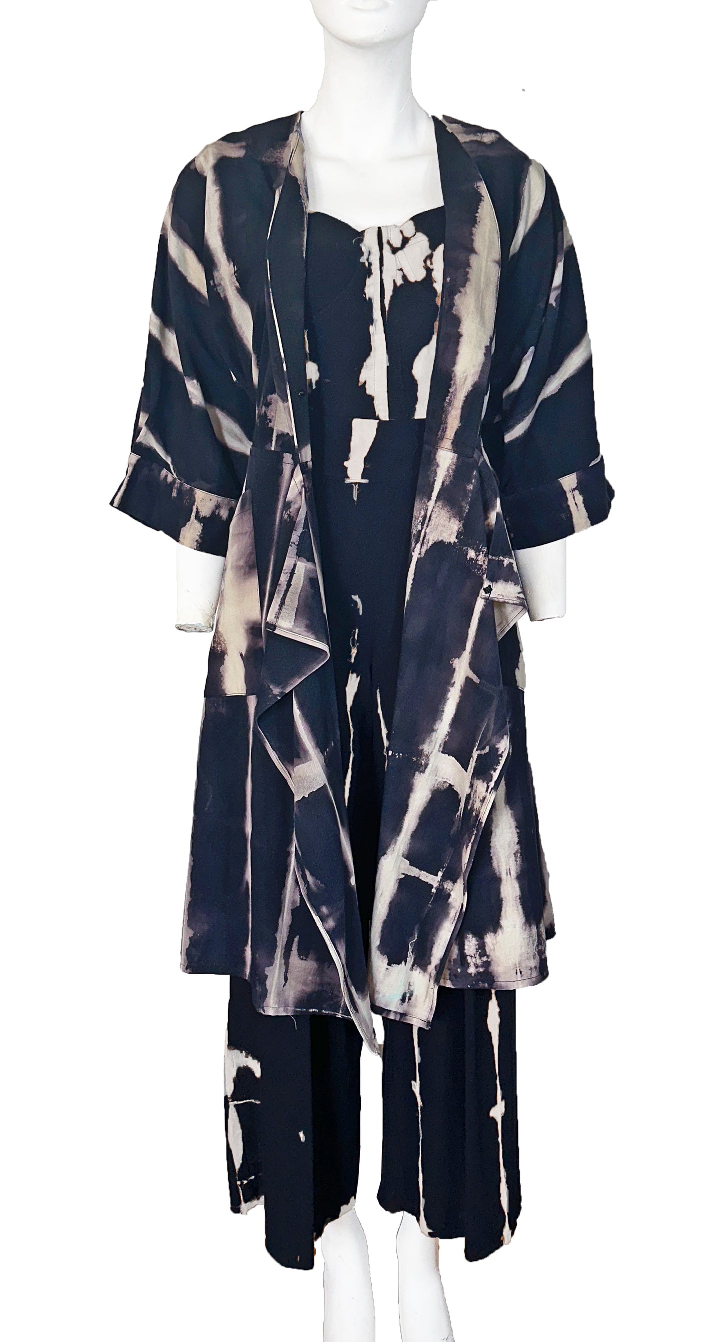 Saco Homage Clarisa Shibori Negro
