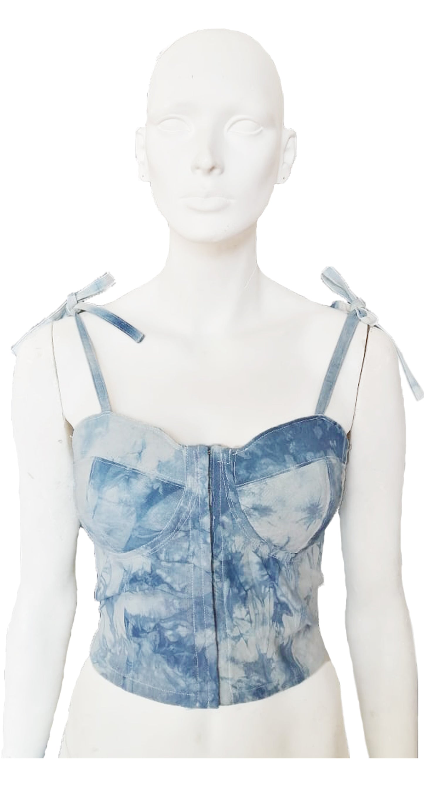 Bustier Shibori Añil