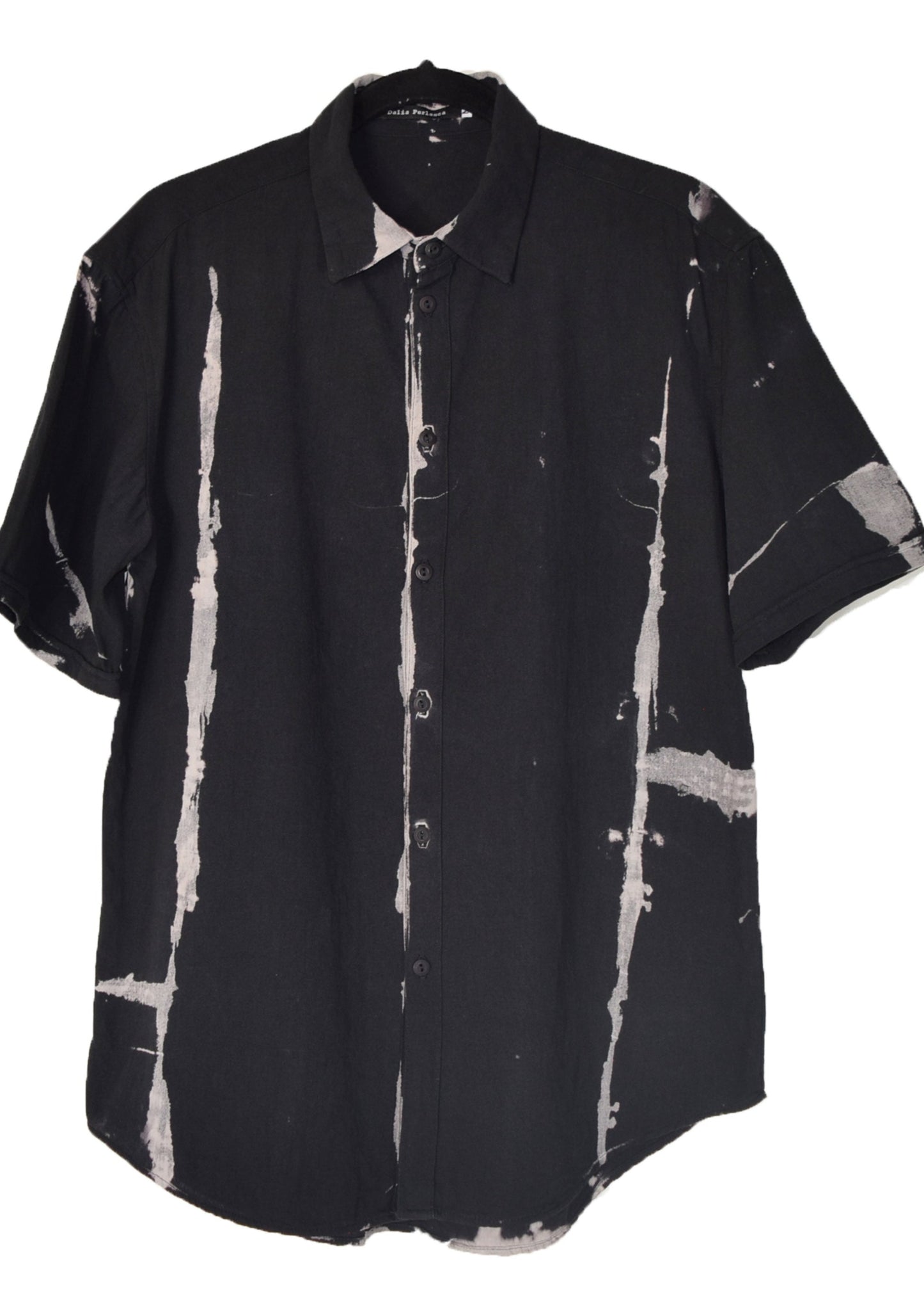 Camisa Juan Negro Shibori Blanco