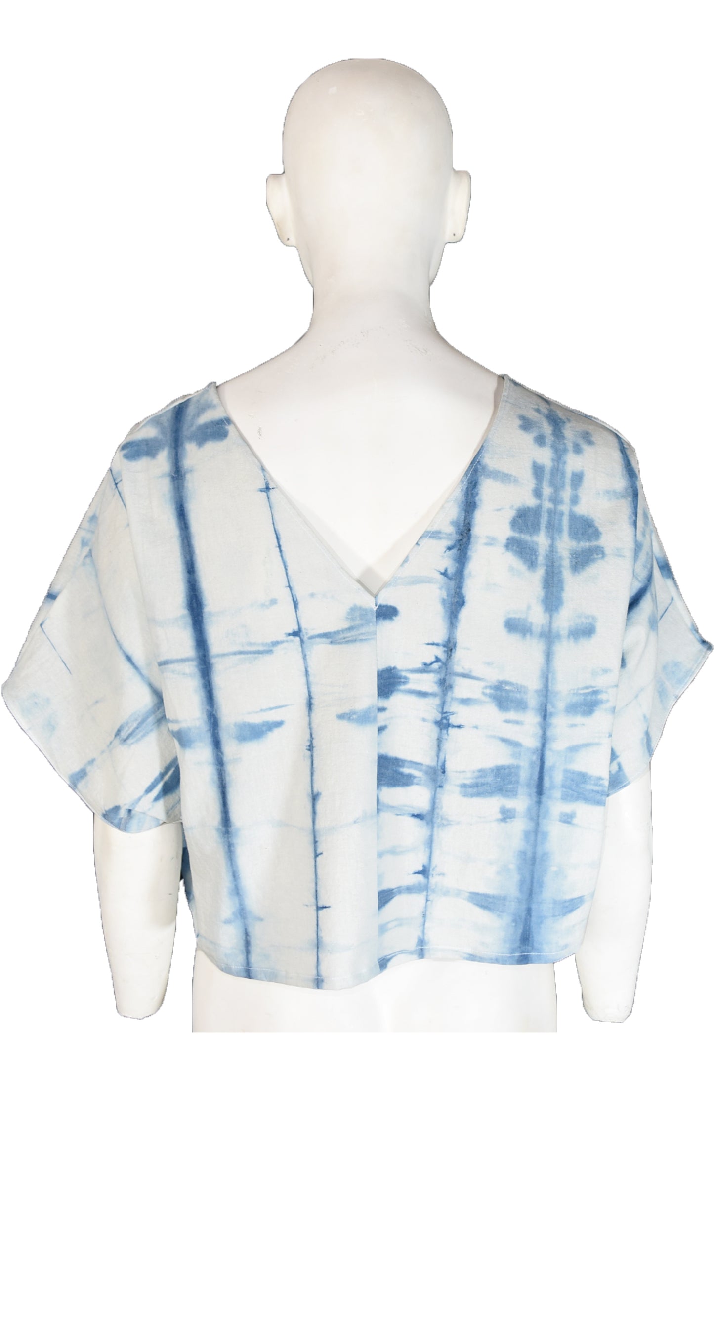 Crop top Shibori Añil