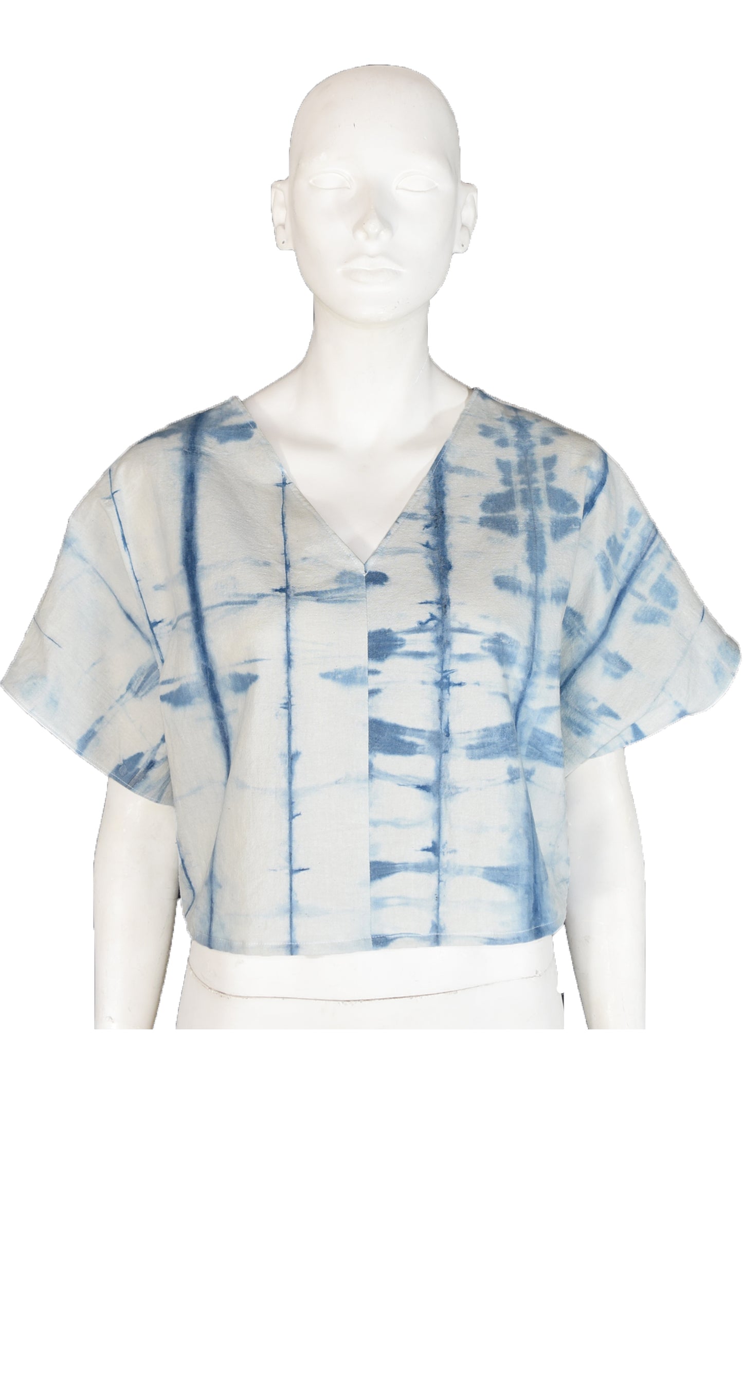 Crop top Shibori Añil