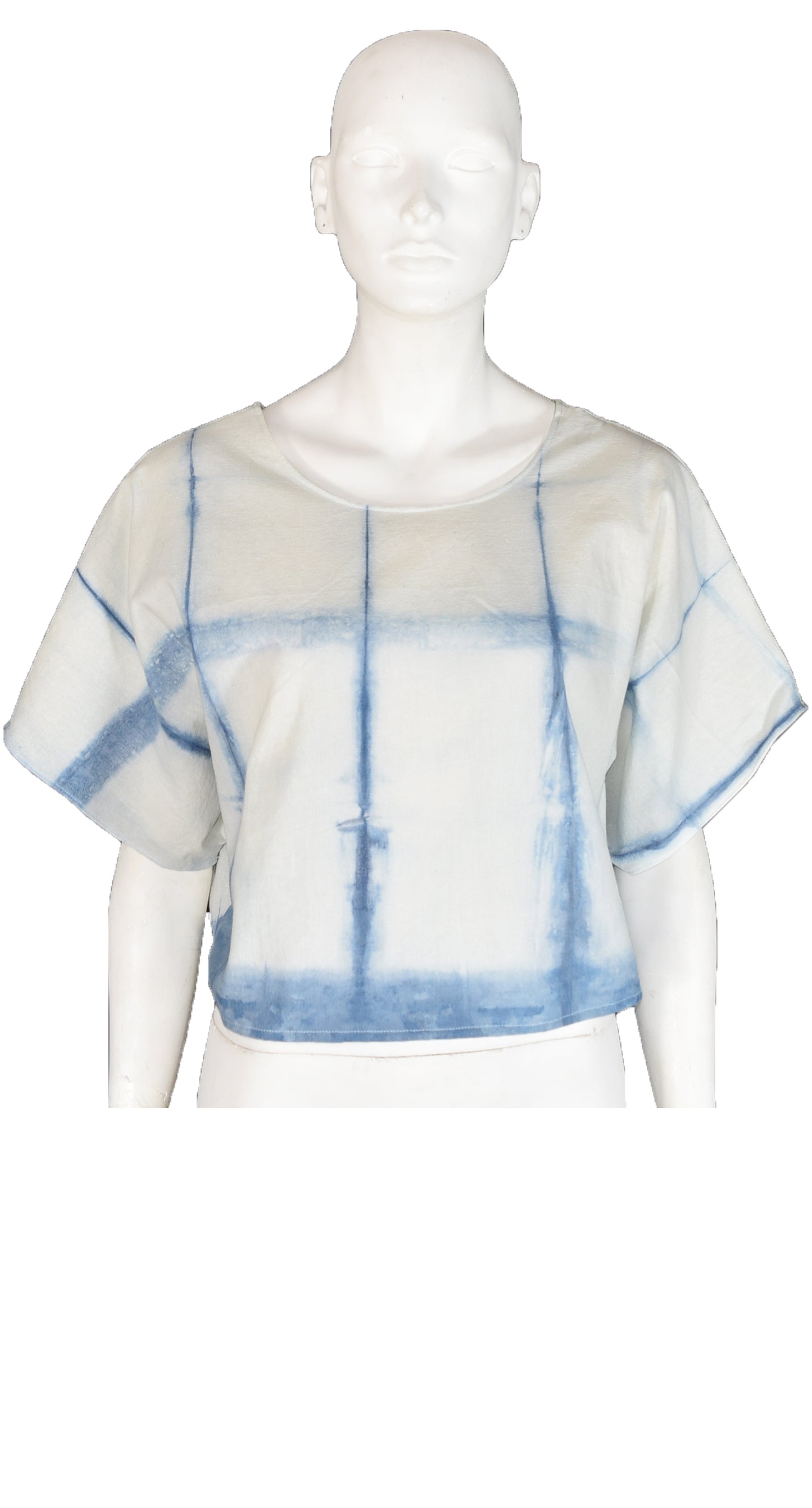 Crop top Shibori Añil