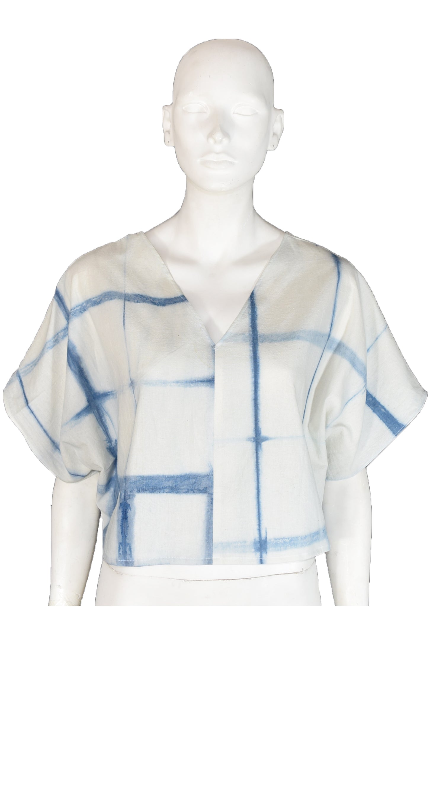 Crop top Shibori Añil