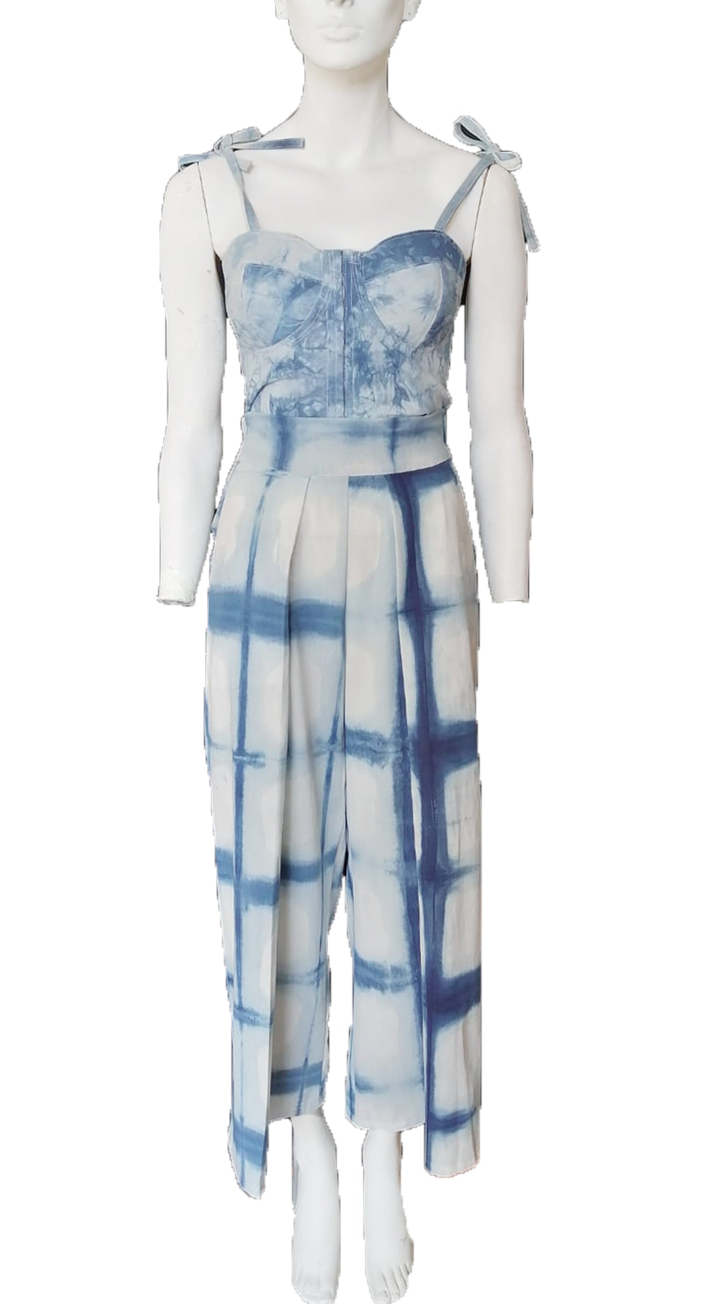 Pantalón Eva Añil Shibori