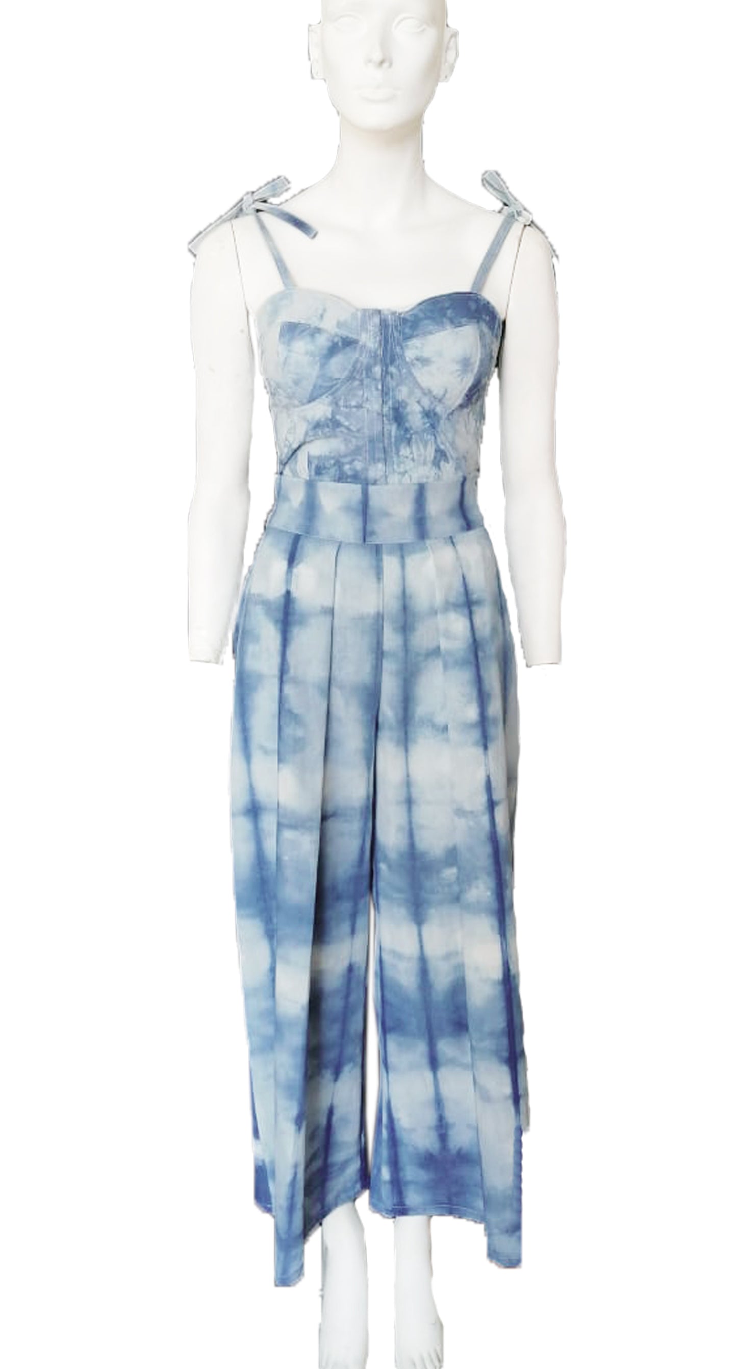 Bustier Shibori Añil