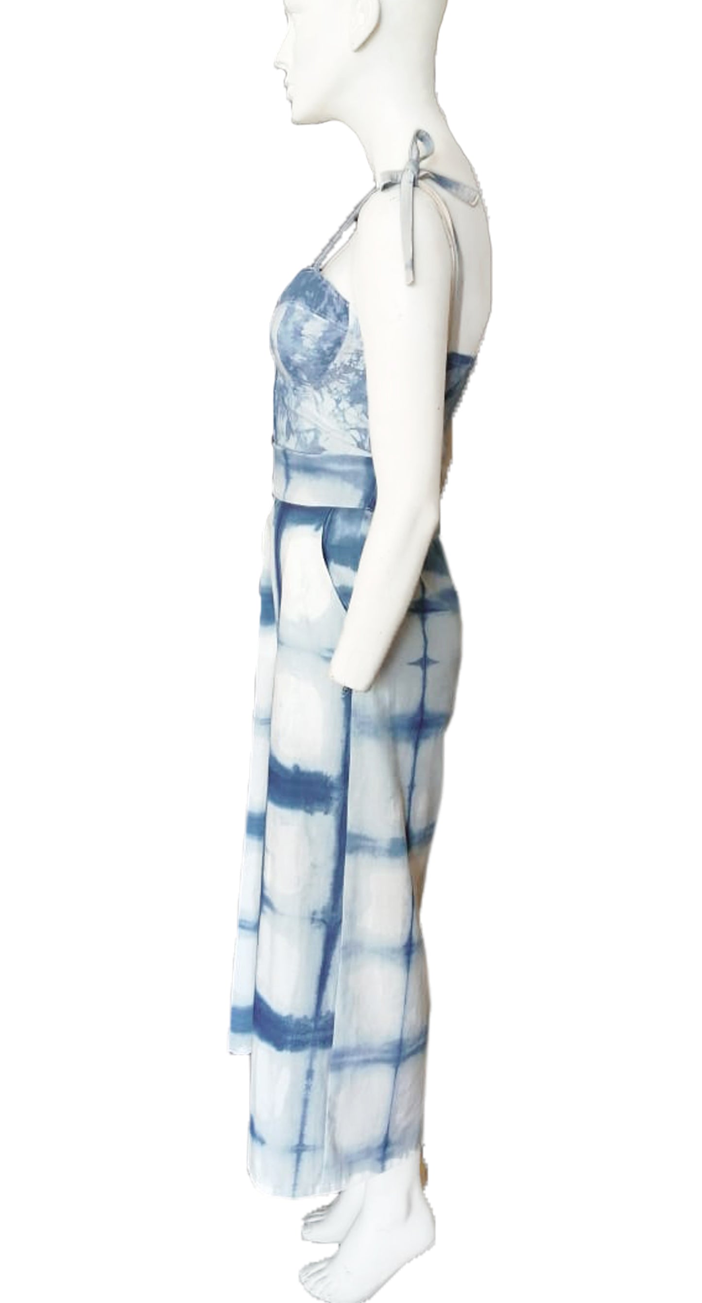 Pantalón Eva Añil Shibori