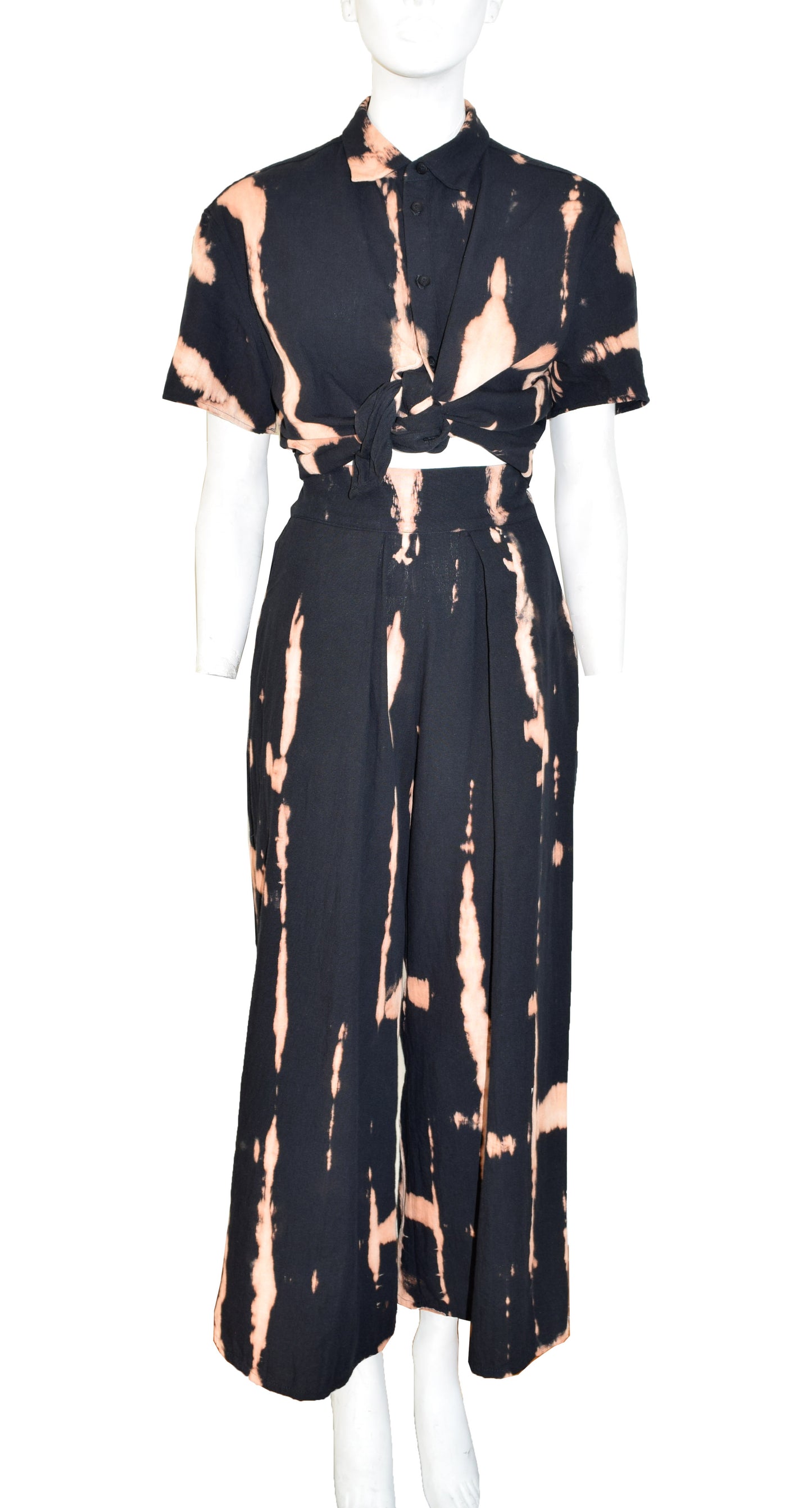 Pantalón Eva negro Shibori