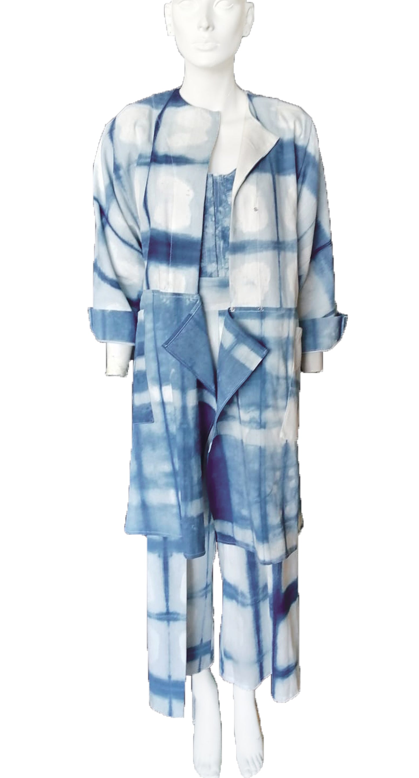 Saco Homage Clarisa Shibori Añil