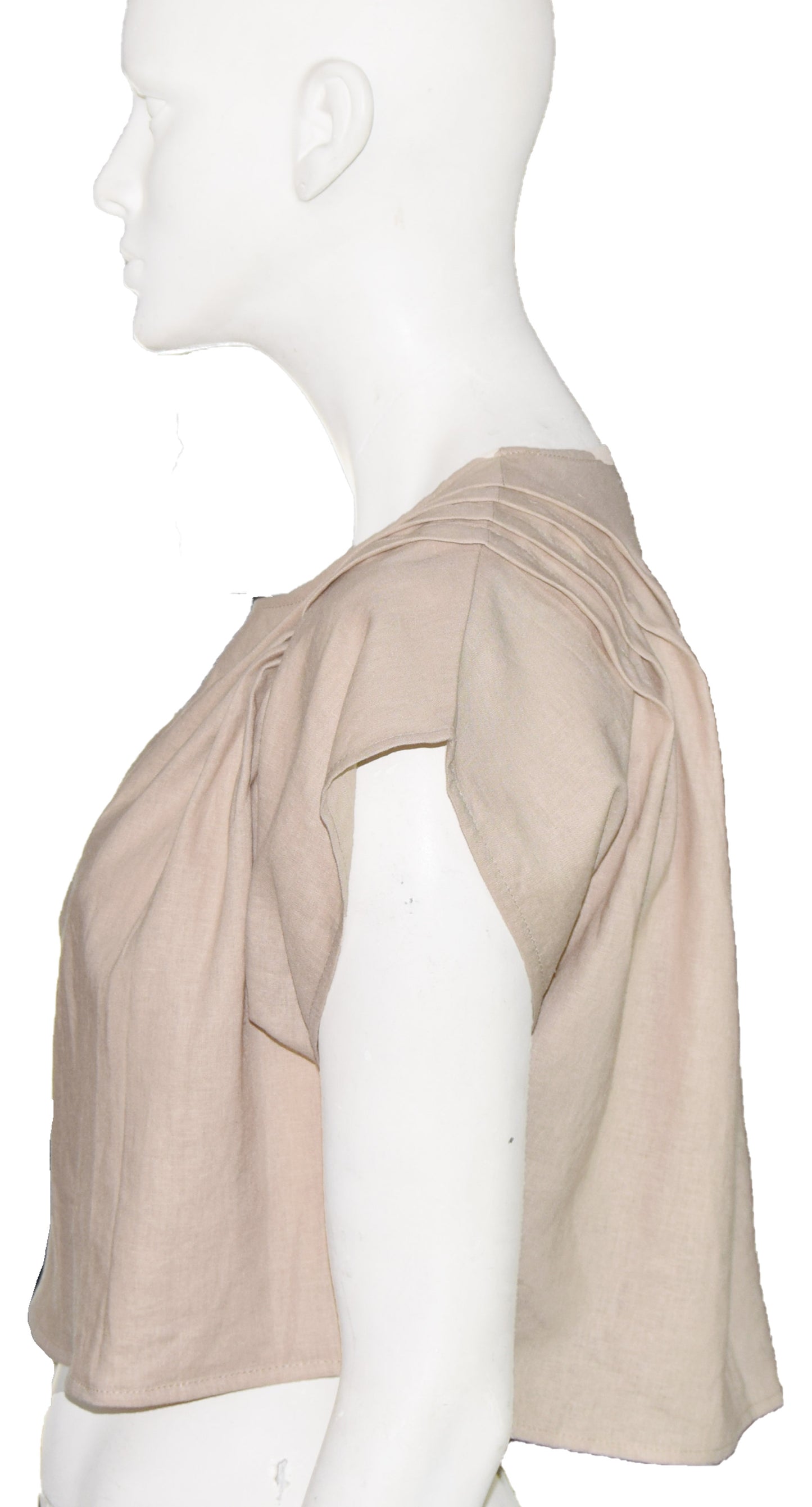 Blusa Alforcina Crudo