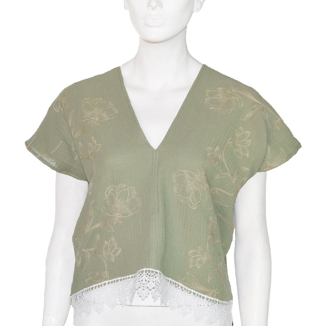 Blusa Flor Baby Verde