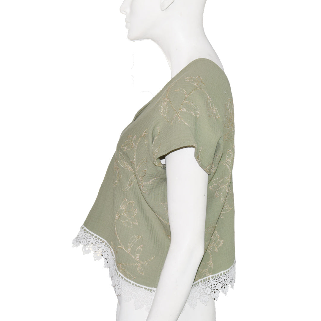 Blusa Flor Baby Verde
