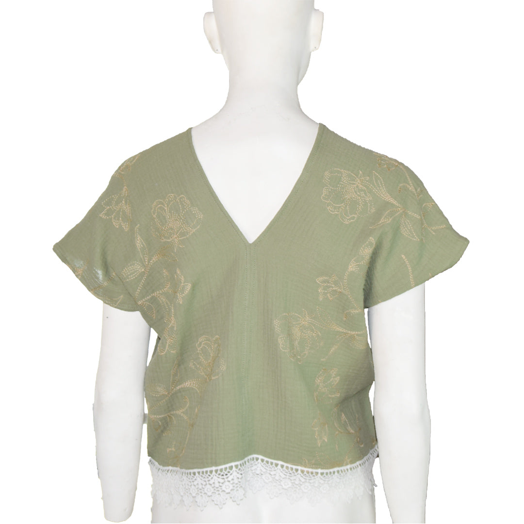 Blusa Flor Baby Verde