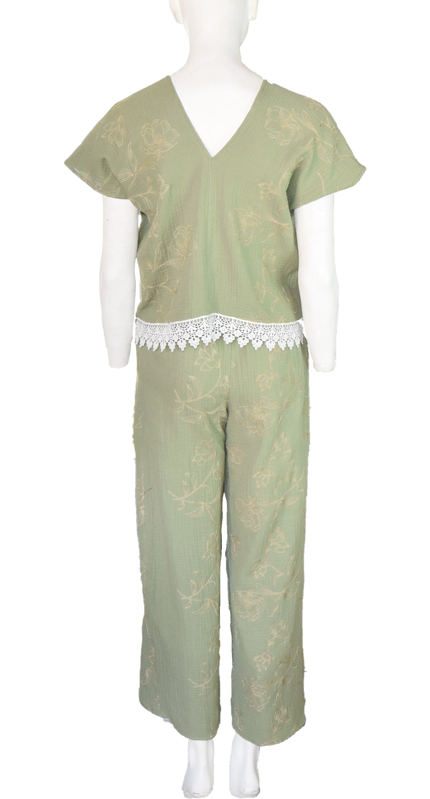 Pantalón  Flor Evalastico Verde