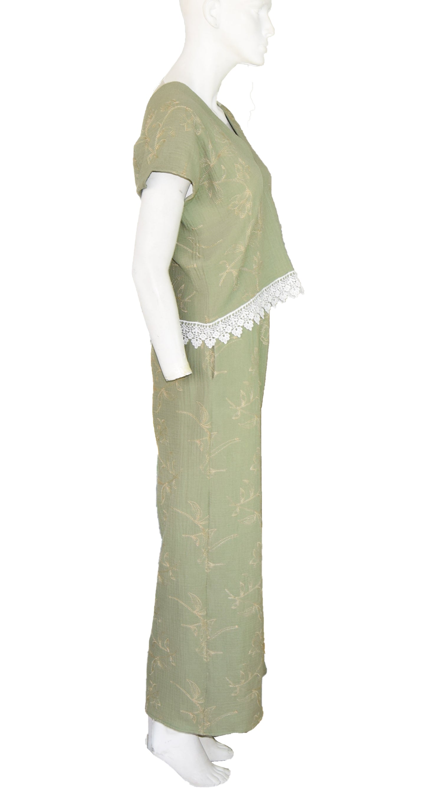 Pantalón  Flor Evalastico Verde