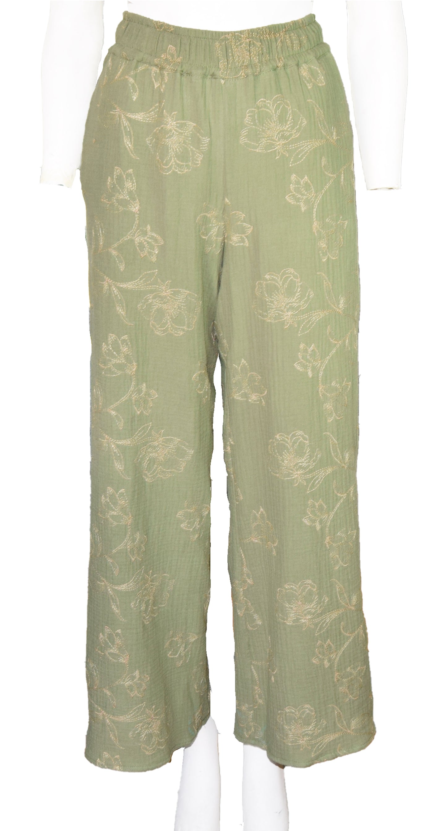 Pantalón  Flor Evalastico Verde