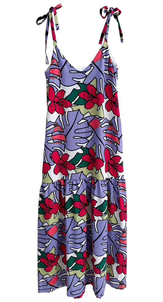 Vestido Flor Fuscia